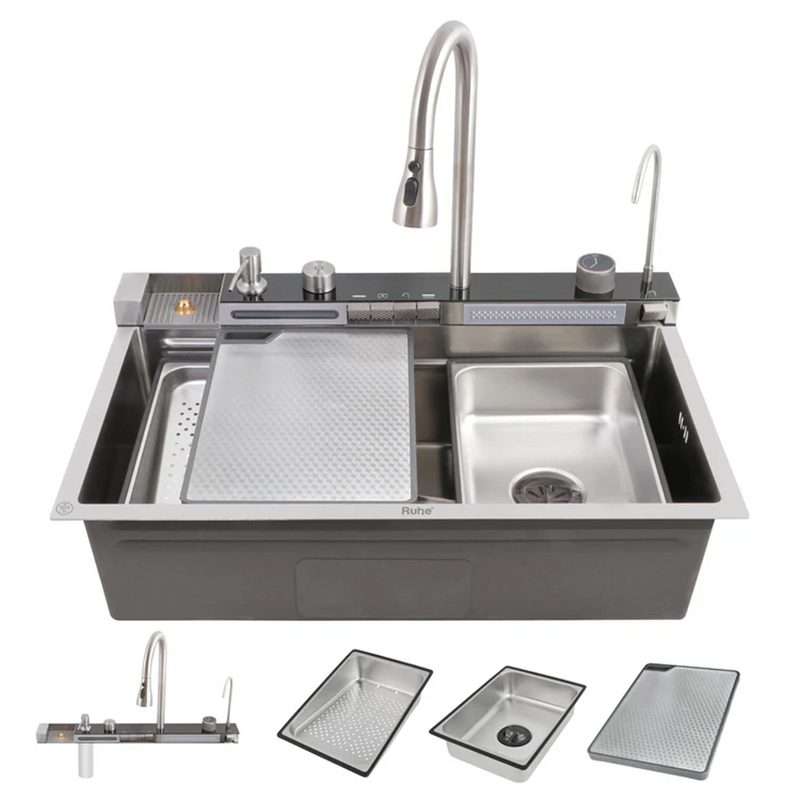 Piano Smart Kitchen Sink (30 x 18 x 9 Inches)