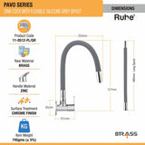 Pavo Wall Mount Kitchen Sink Tap with Coloured Flexible Silicone Spout