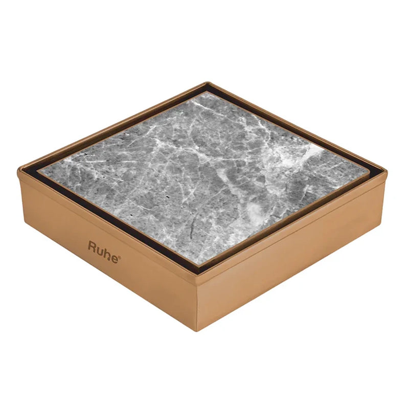 Tile-Insert Shower Drain Channel Coloured (4 x 4 Inches)