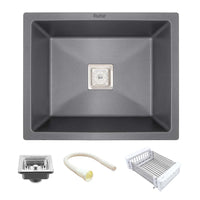 Quartz Single Bowl Kitchen Sink (24 x 18 x 9 Inches)