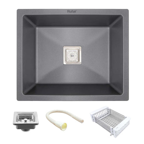 Quartz Single Bowl Kitchen Sink (24 x 18 x 9 Inches)