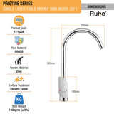 Pristine Single Lever Deck-mount Kitchen Sink Mixer Tap with Swivel Spout