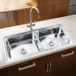Double Bowl Kitchen Sink (45 x 20 x 9 Inches)