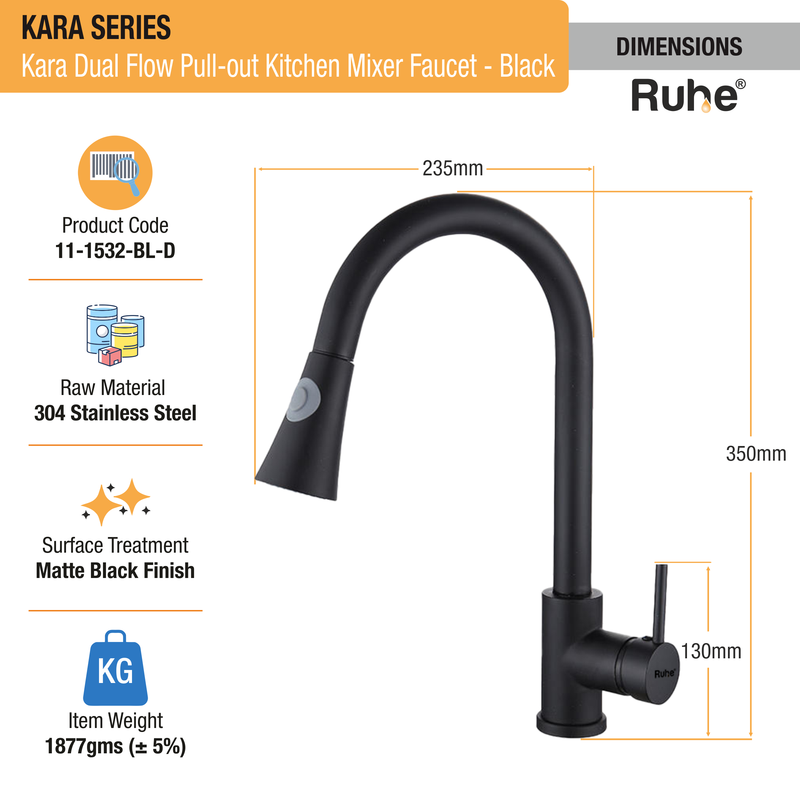 Kara Dual Flow Pull-out Kitchen Faucet
