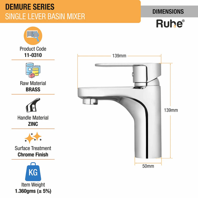 Demure Single Lever Deck-mount Wash Basin Mixer Tap