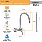 Kara Single Lever Wall-mount Kitchen Sink Mixer Tap with Coloured Silicone Spout