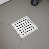 Pearl Square Flat Cut Floor Drain