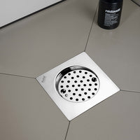 Air 304-Grade Square Floor Drain with Lock & Cockroach Trap – Mirror Steel