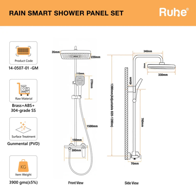 Rain Smart Shower Panel Set