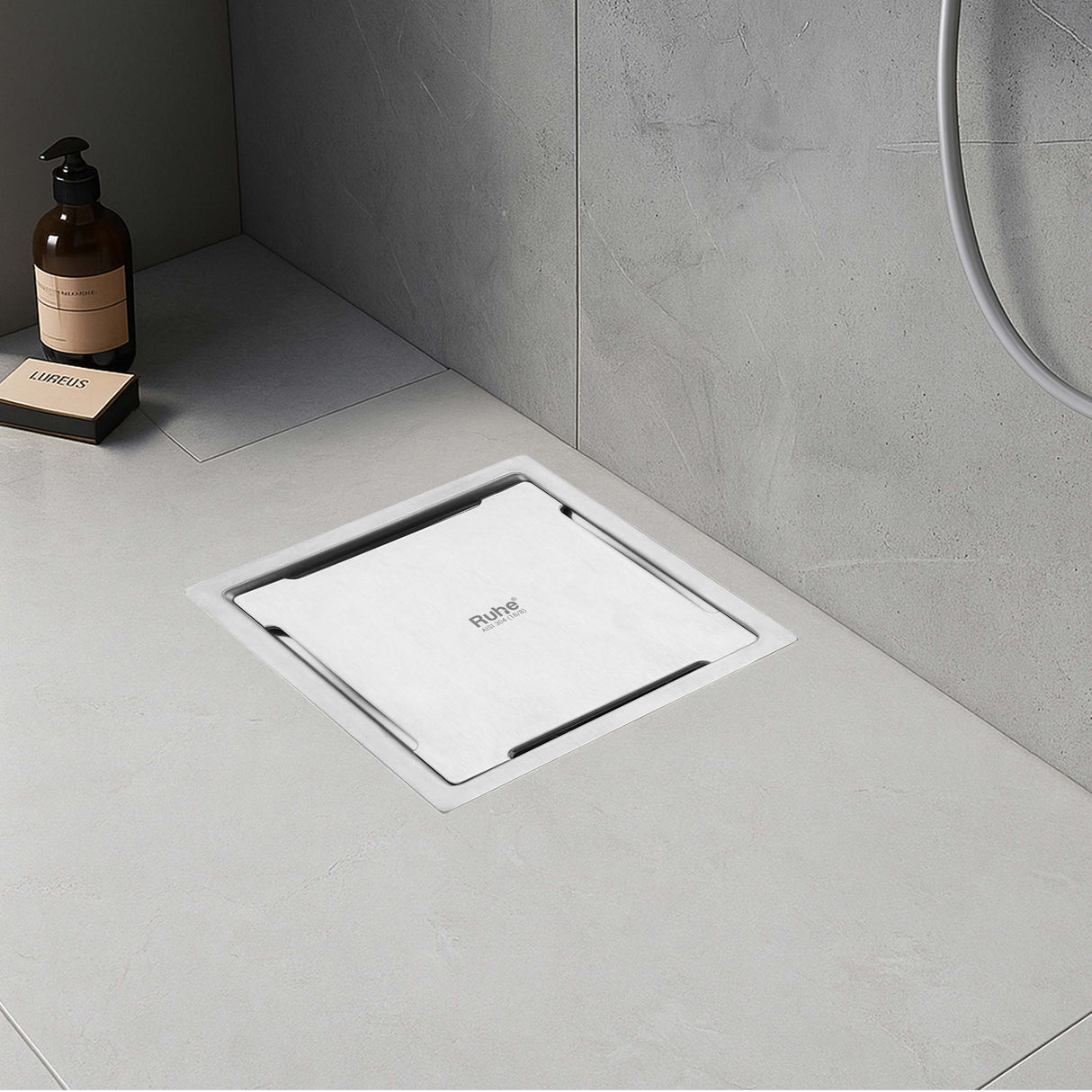 Diamond Square Flat Cut Floor Drain