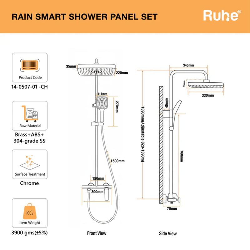 Rain Smart Shower Panel Set