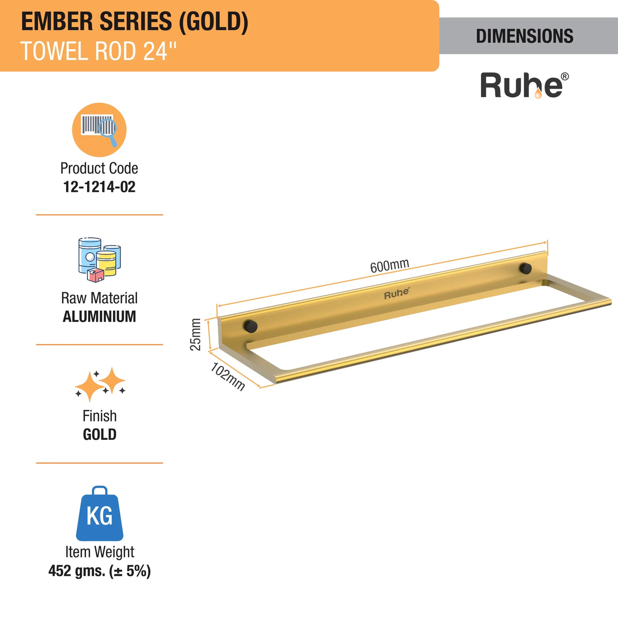 Ember Towel Rod