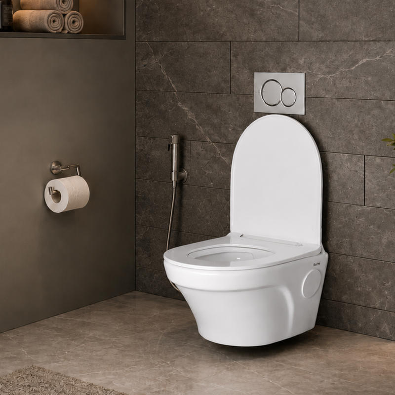 Rossa Wall-Hung Western Commode