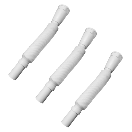 PVC White Flexible Waste Pipe (35 Inches) (Pack of 2) - By Ruhe
