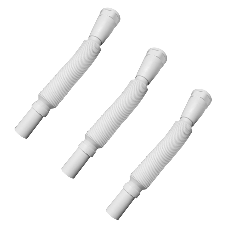 PVC White Flexible Waste Pipe (35 Inches) (Pack of 2) - By Ruhe
