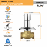 Demure Concealed Stop Valve (20mm)- by Ruhe®