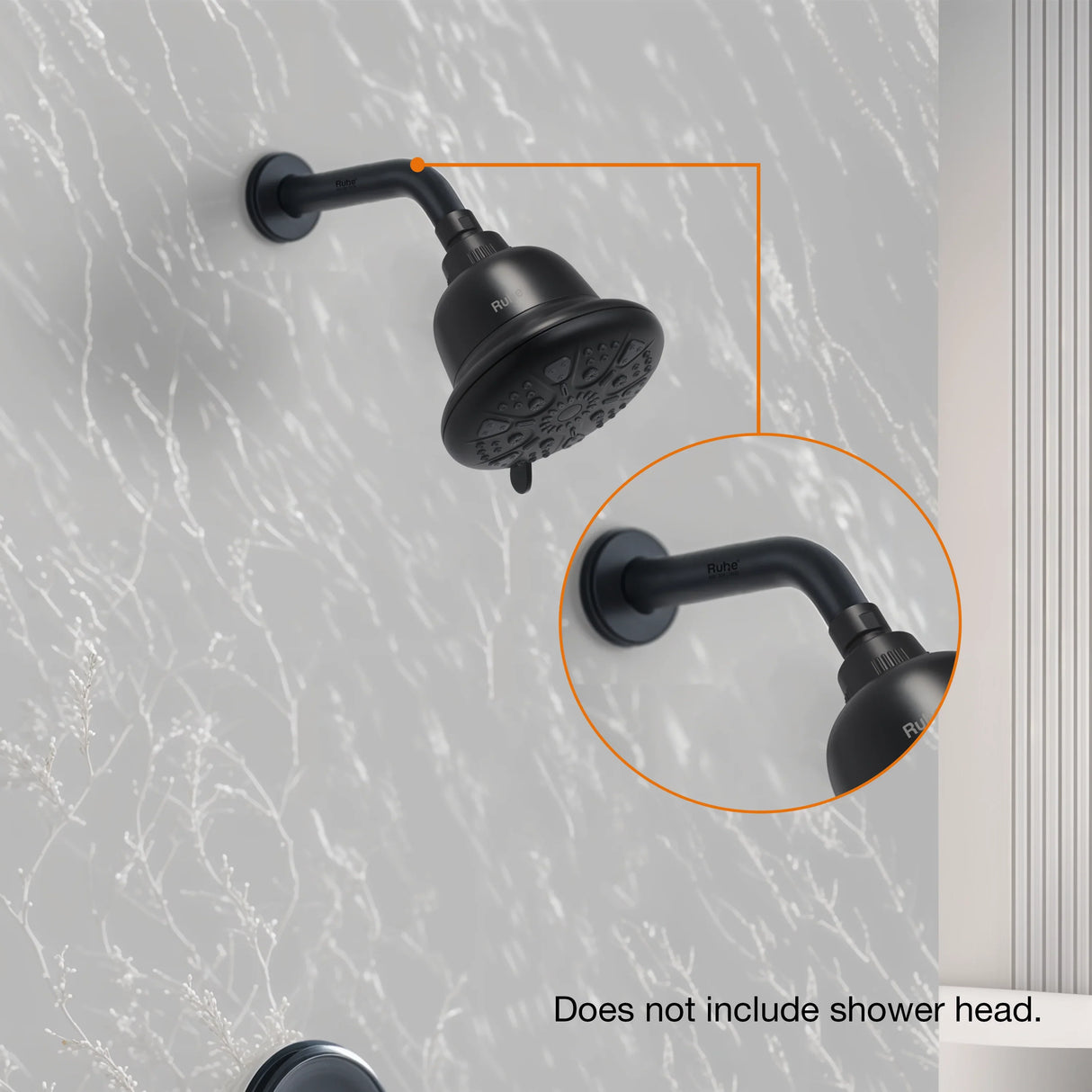 Round Half Bend Shower Arm