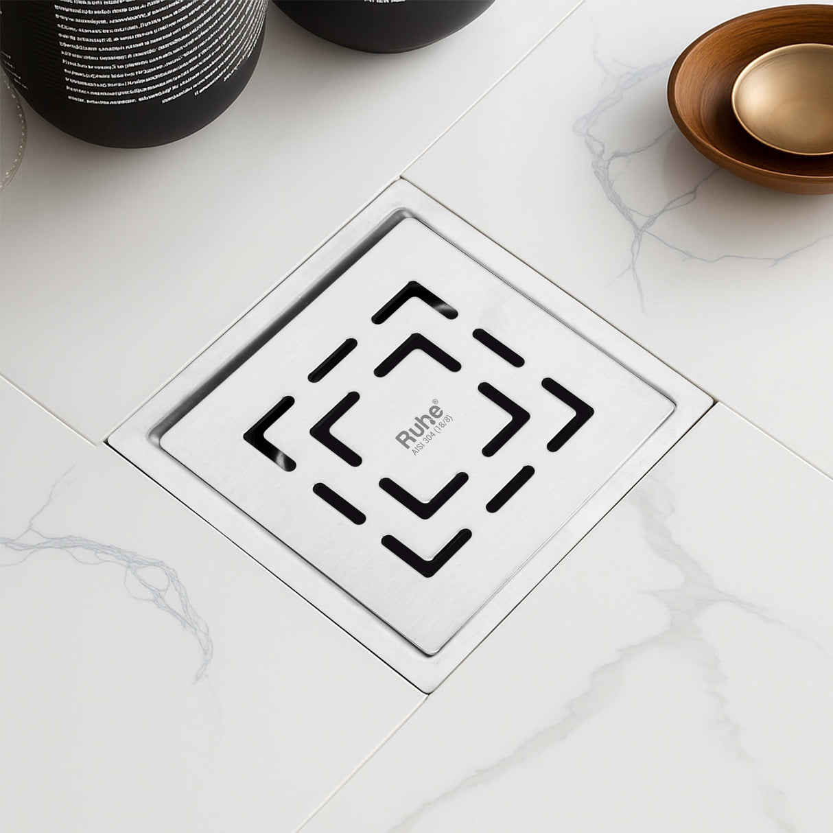 Sapphire Square Flat Cut Floor Drain