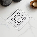Sapphire Square Flat Cut Floor Drain