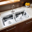 Double Bowl Kitchen Sink (45 x 20 x 9 Inches)