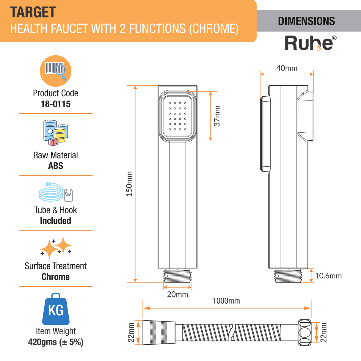 Target Health Faucet (Chrome)- by Ruhe