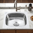 Oval Single Bowl Kitchen Sink (20 x 17 x 8 Inches)