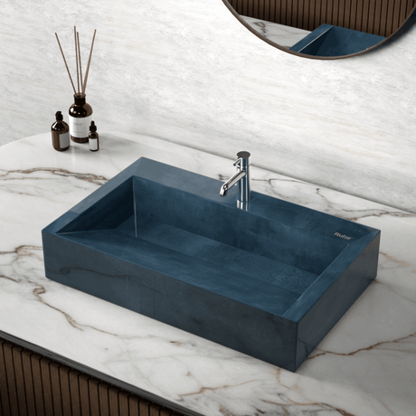 Aether Table Top Wash Basin Steel Blue