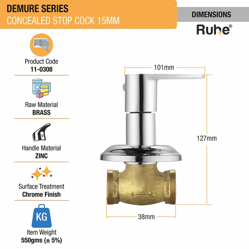 Demure Concealed Stop Valve