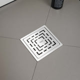 Sapphire Square Flat Cut Floor Drain