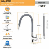 Kara Single Lever Deck-mount Kitchen Sink Mixer Tap with Coloured Silicone Spout