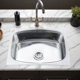 Oval Single Bowl Kitchen Sink (22 x 18 x 8 Inches)