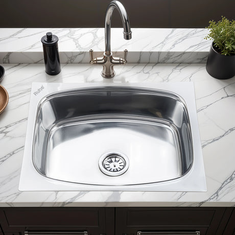 Oval Single Bowl Kitchen Sink (22 x 18 x 8 Inches)