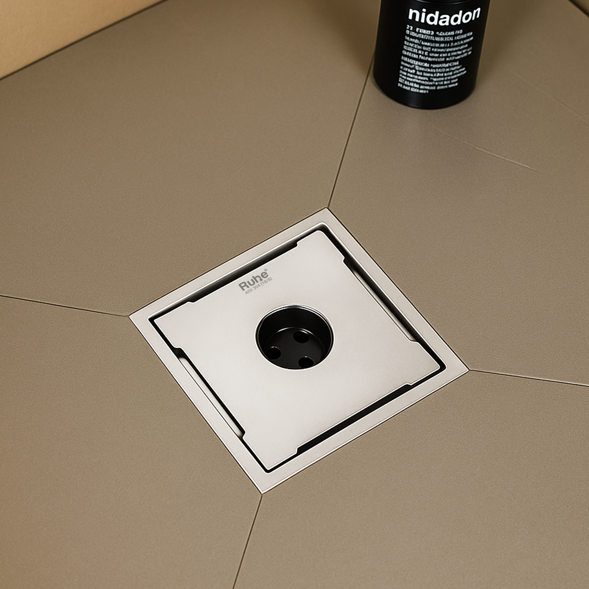 Diamond Square Flat Cut Floor Drain