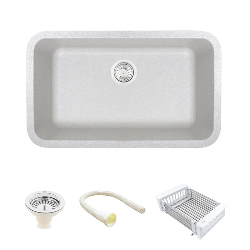 Quartz Single Bowl Kitchen Sink (31 x 19 x 9 Inches)