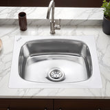 Oval Single Bowl (21 x 18 x 8 inches) Kitchen Sink - by Ruhe