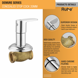 Demure Concealed Stop Valve Brass Faucet (20mm)- by Ruhe®
