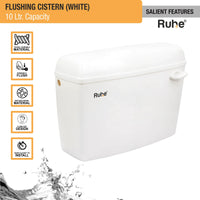 White Flushing Cistern (10 Ltr) - by Ruhe