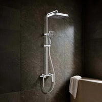 Rain 3-Function Brass Smart Shower Panel Set