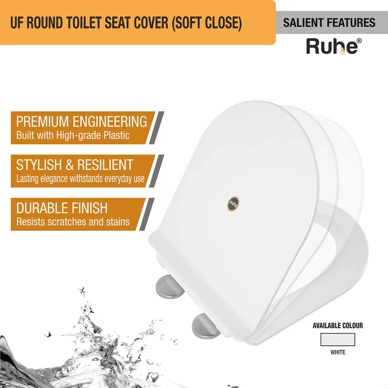 UF Round Toilet Seat Cover (Soft Close)