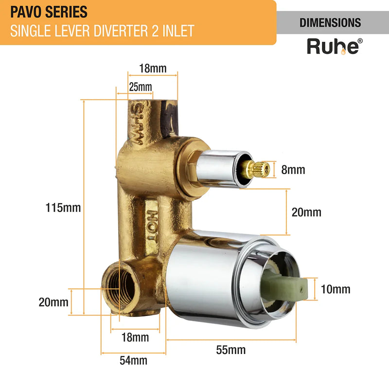 Pavo Single Lever 2-inlet Diverter (Complete Set)