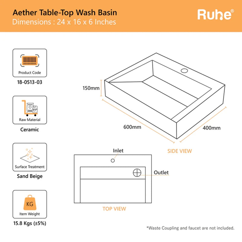 Aether Table Top Wash Basin
