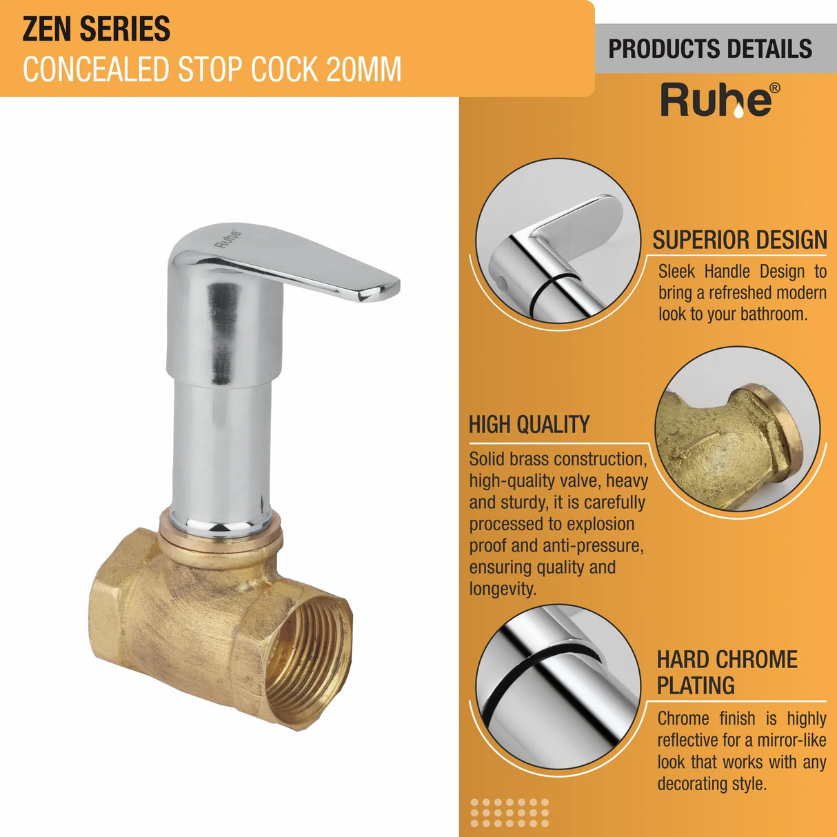Zen Concealed Stop Valve