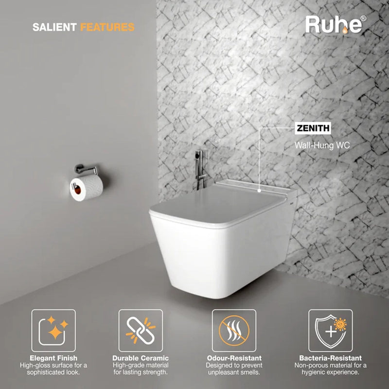 Zenith Wall-Hung Tankless Western Commode