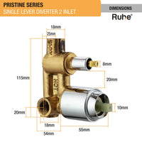 Pristine Brass Single Lever 2-Inlet Diverter Full Set