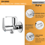 Zen Two Way Angle Valve (Double Handle) - by Ruhe features
