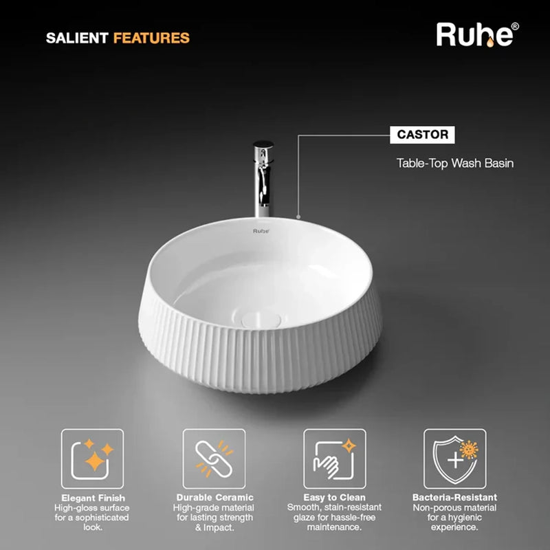 Castor Table-Top Wash Basin