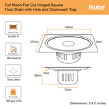 Full Moon Floor Drain with Cockroach Trap