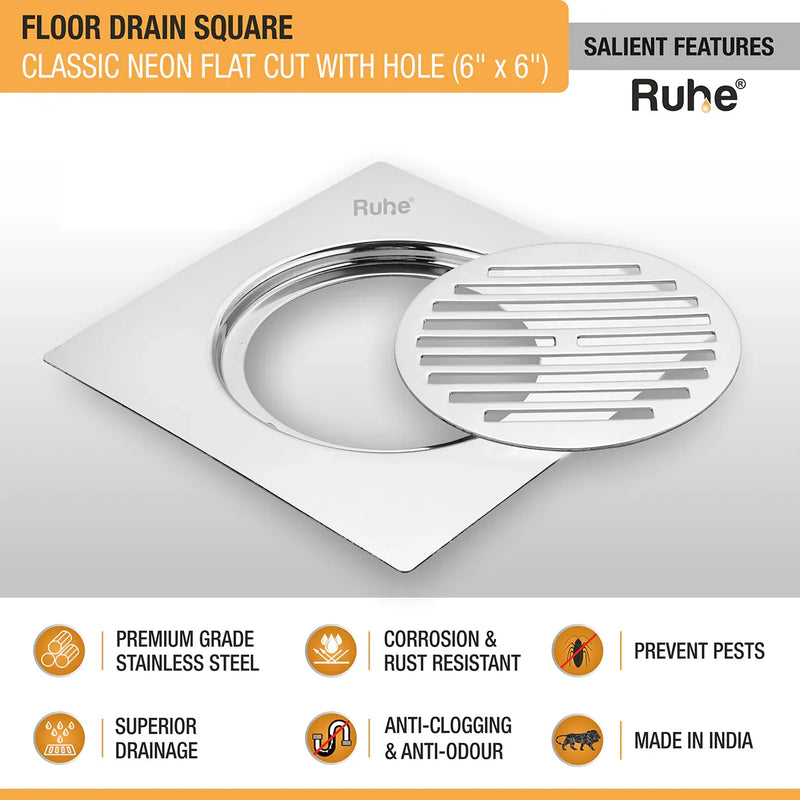 Classic Neon Flat Cut Floor Drain