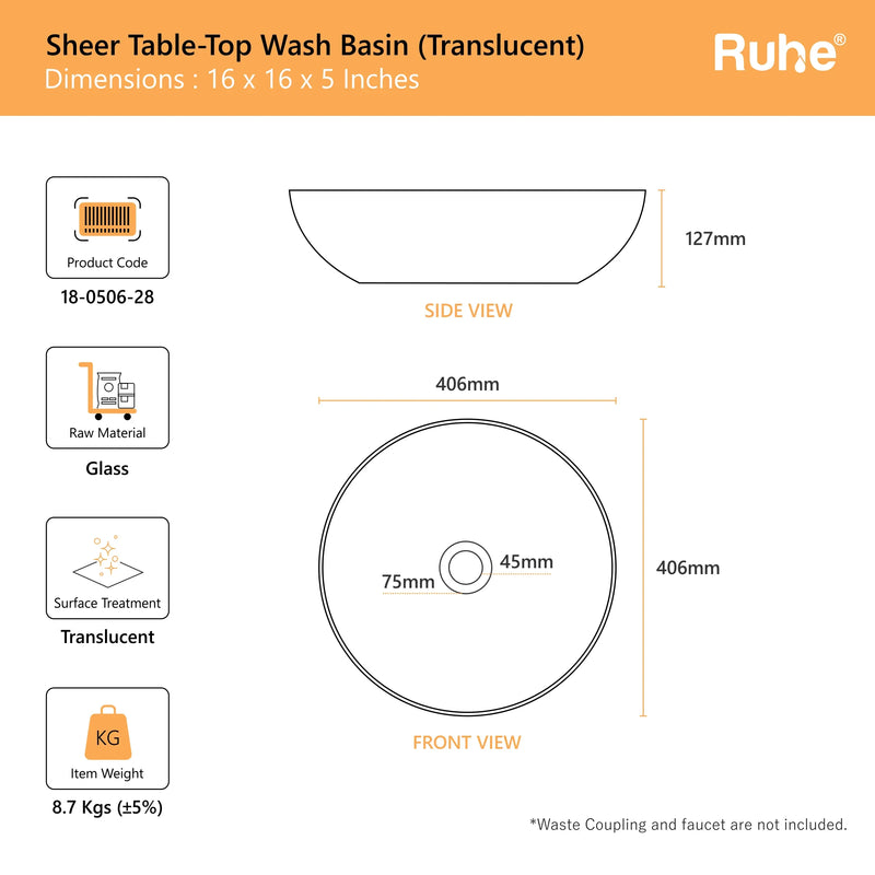 Sheer Table-Top Wash Basin