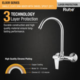Elixir Single Lever Wall-mount Kitchen Sink Mixer Tap with Swivel Spout